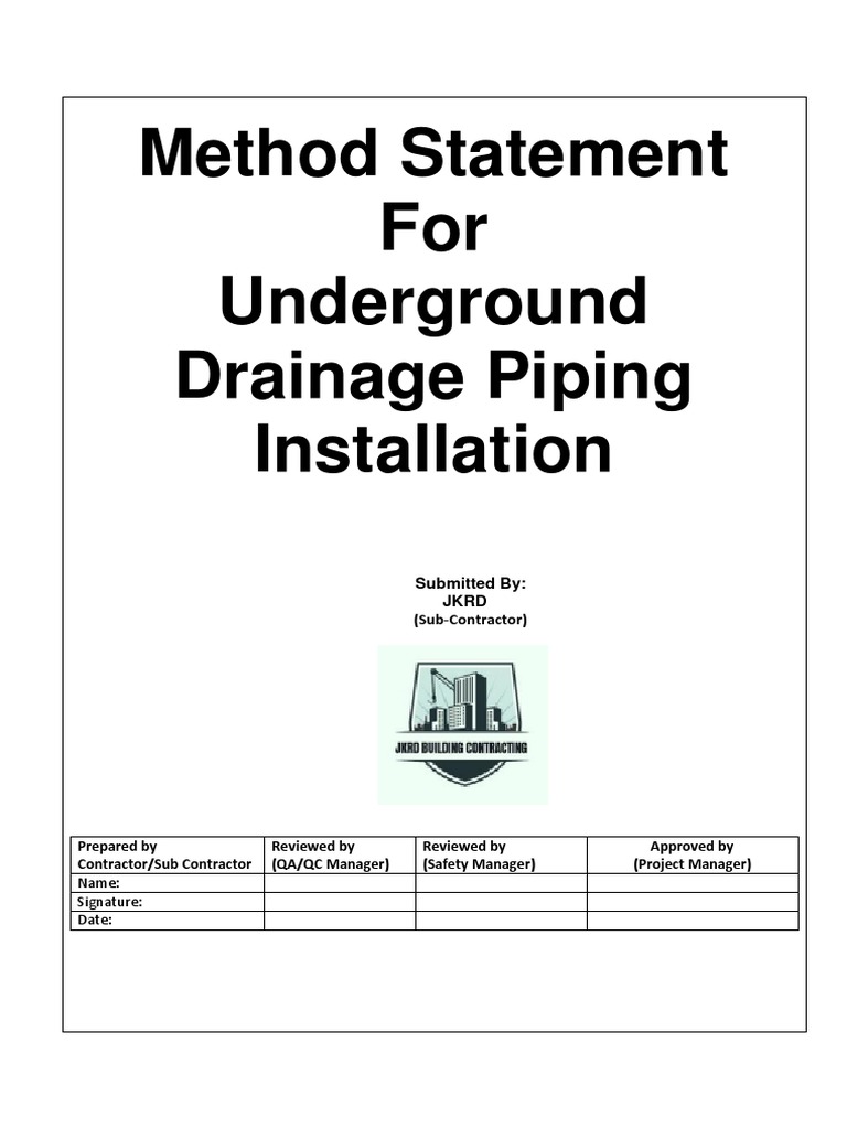 method-statement-for-the-installation-of-underground-drainage-piping