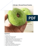 Pandan Donut Recipe