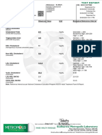 Investigation Biological Reference Interval Observed Value Unit