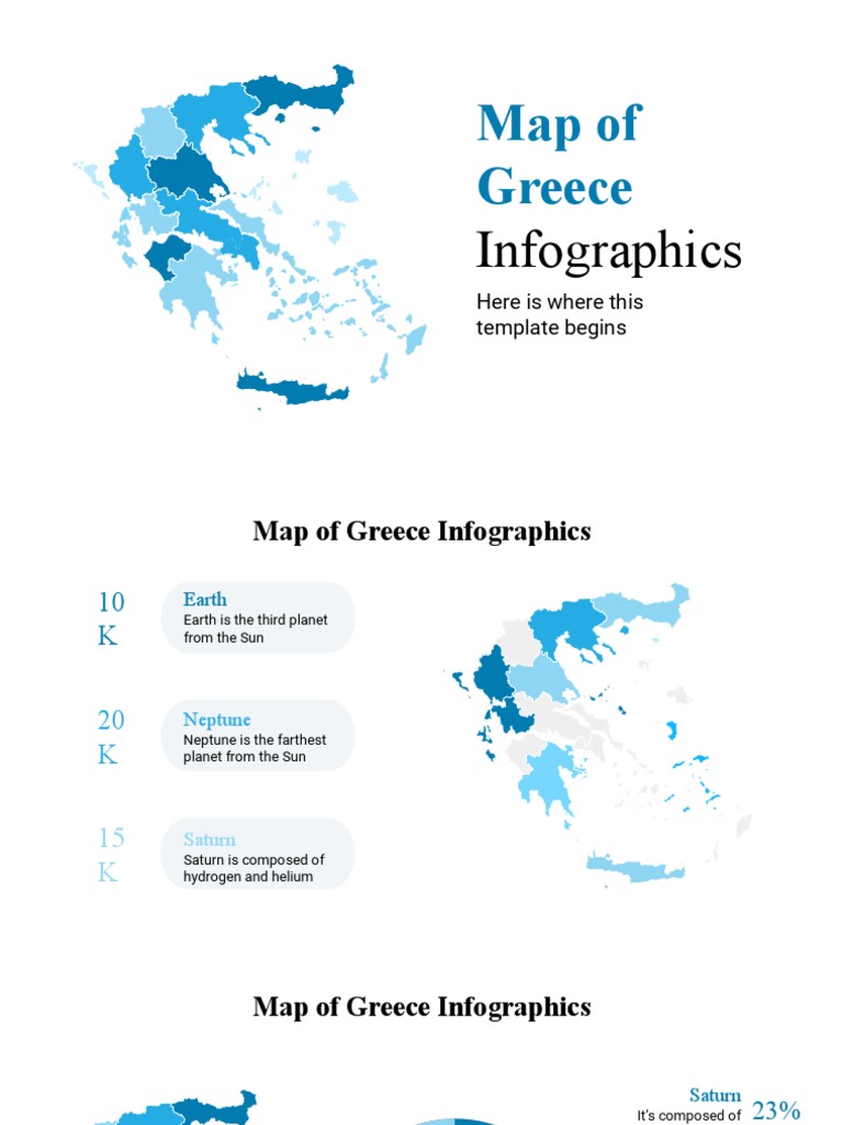Map of Greece Infographics by Slidego Download Free PDF Planets