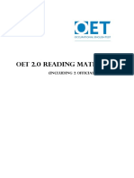 Oet 2.0 Reading Materials Pages 432 Reading Test