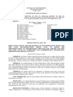 Res. # 2021 - 052 Urging The DOTR & The LTO To Defer The Implementation of MC #S 2020-2240 & 2018-2158