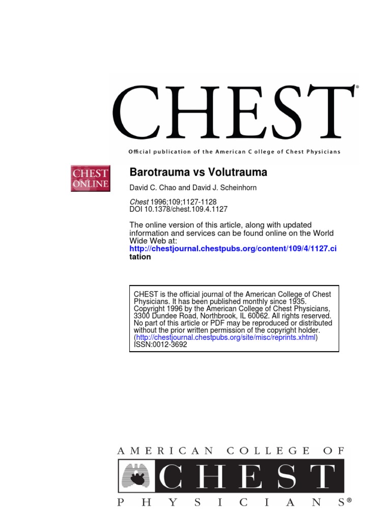 barotrauma VS volutrauma Lung Dose (Biochemistry)