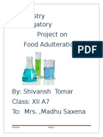 Chemistry Investigatory Project On Food