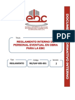 Reglamento Interno de Personal Eventual en Obra para La Ebc 31-7-14