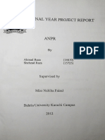 Final Year Project Report: Ahmad Raza (14619) Shehzadraza (15725)