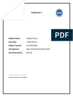 Assignment 4: Course Instructor / Lab Engineer