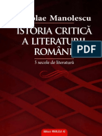 Istoria Critica a Literaturii Romane - 5 Secole de Literatura by Nicolae Manolescu (Z-lib.org)