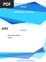 Session 13 - 14 Reported Speech