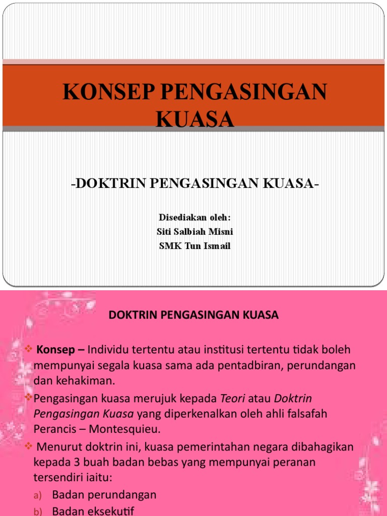 Doktrin Pengasingan Kuasa Pdf