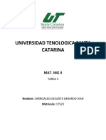 Universidad Tenologica Santa Catarina: Mat. Ing Ii