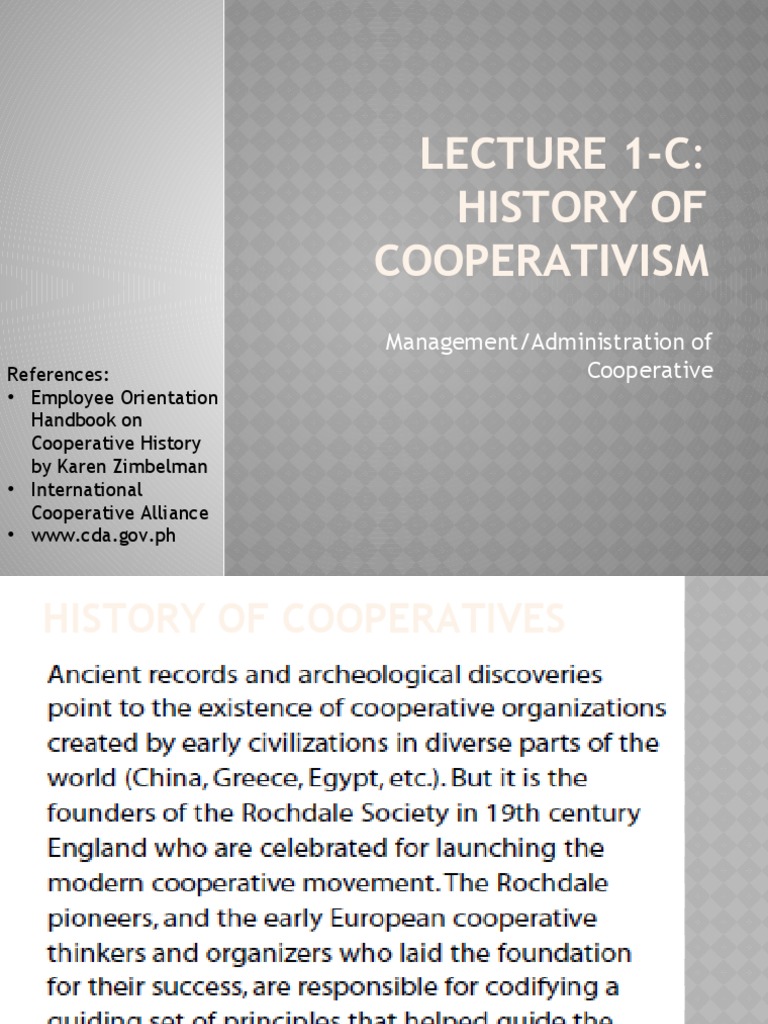 History of Cooperatives Overview | PDF | Cooperative | Economies