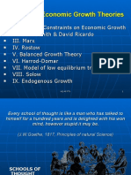 Chapter III: Economic Growth Theories
