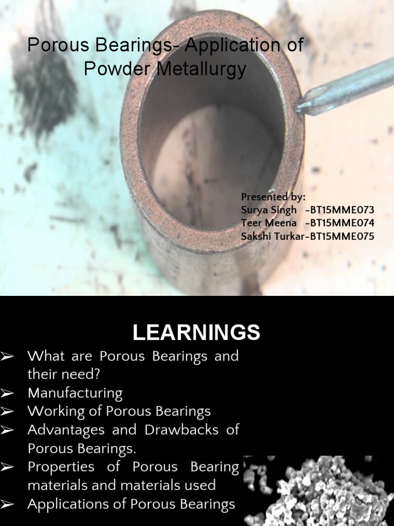 Porous Bearing PDF Sintering Porosity