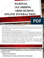 Regional Safeguarding Standards During Online Interaction With Learners