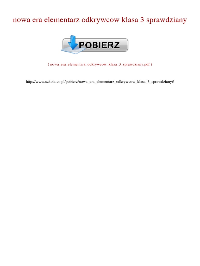 Elementarz Odkrywców Klasa 1 ćwiczenia Pdf