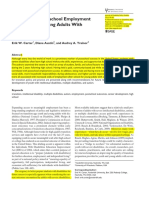 Carter EW, Austin D, Trainor AA. (2012) Predictors of Postschool Employment Outcomes For Young Adults With Severe Disabilities