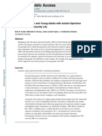 Carter, E. W., Harvey, M. N., Lounds Taylor, J. and Gotham, K. (2013). Connecting Youth and Young Adults with Autism Spectrum Disorders to Community Life. Psychology in the Schools, 50(9), p