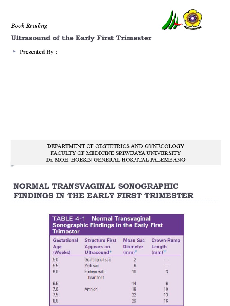 Early First Trimester Ultrasound Insights | PDF | Miscarriage | Pregnancy