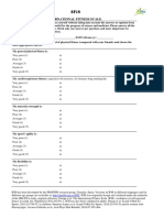 International Fitness Scale: NAME: - DATE (Dd-Mm-Yy)