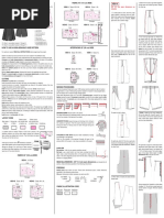 Pattern 3854 View A Sizes: XS-S-M View A Sizes: L-XL: Back Back Back Back Back