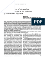 Merlin Donald Precis of Origins of The Modern Mind Three Stages in The Evolution of Culture and Cognition With Commentary and Reply 1