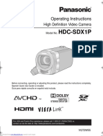 Hdc-Sdx1P: Operating Instructions