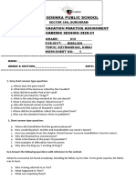 Class VIII English Worksheet-1