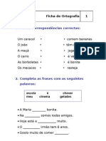 Ficha de Ortografia