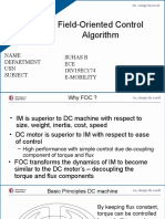 Field-Oriented Control Algorithm: Name Department USN Subject Suhas B ECE 1RV19EC174 E-Mobility