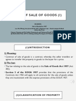 Law of Sale of Goods (I)