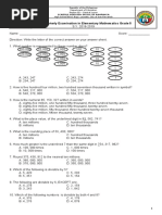 First Quarterly Examination in Elementary Mathematics Grade 5