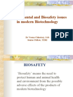 Environmental and Biosafety Issues in Modern Biotechnology: DR Veena Chhotray, IAS Senior Fellow, TERI