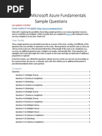 AZ-900: Microsoft Azure Fundamentals Sample Questions: User Guide