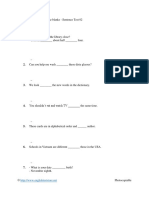 English Grade 7 - Fill in The Blanks - Sentence Test 02