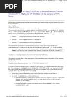 Tech Note 222configuring OPCLink Using TCPIP and A Standard Network Card For Windows NT 4.0 To Access S7-400 PLCs Via The Siemens S7 OPC Server