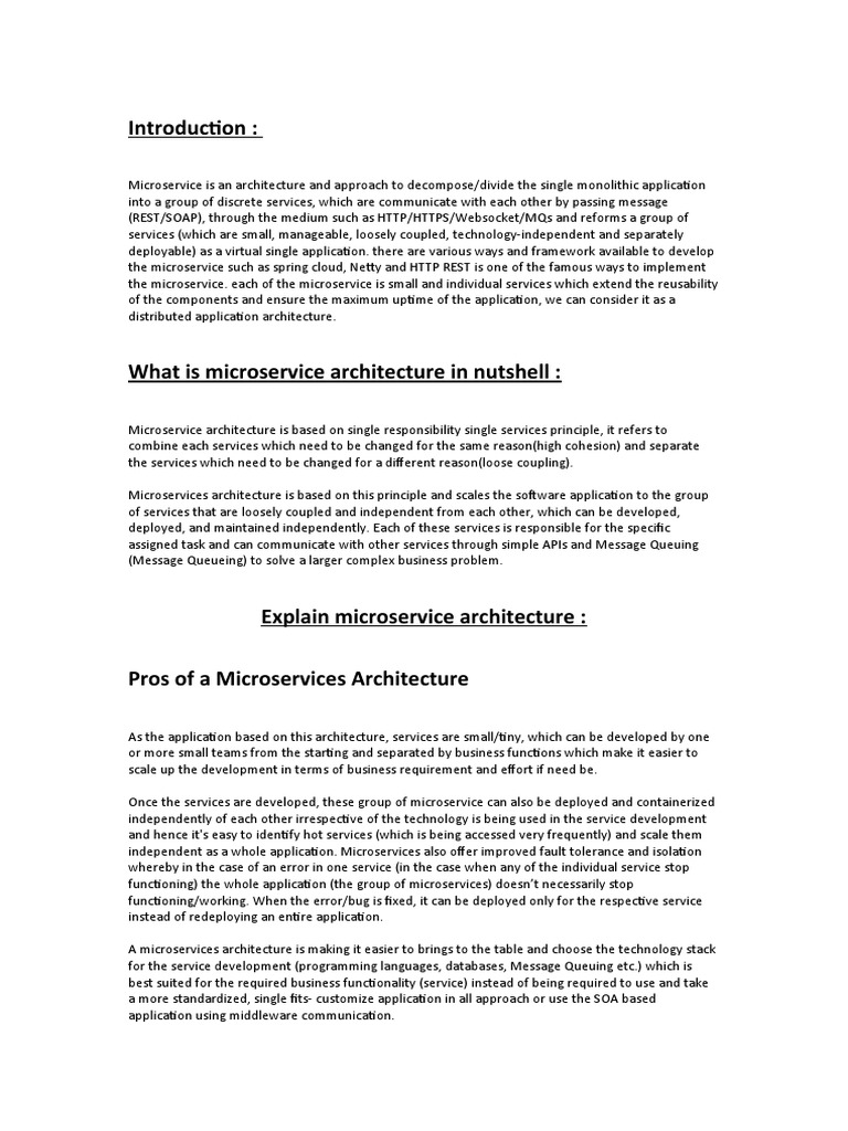 Understanding Microservices Architecture | PDF | Cloud Computing | Software