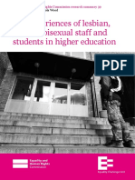 Research Summary 39 Experiences of Lesbian Gay Bisexual Higher Education
