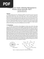 Comprehensive Study of Routing Management in Wireless Sensor Networks-Part-1