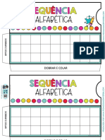 Envelope Sequência Alfabética