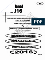 Med Residanat 2016 16 Sciences Fondamentales