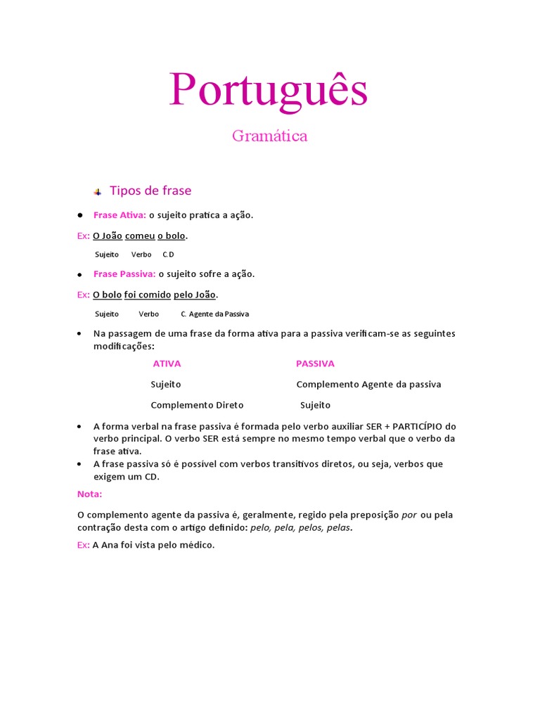 CURSO DE PORTUGUÊS (Prof. Deivid Xavier), PDF, Assunto (gramática)