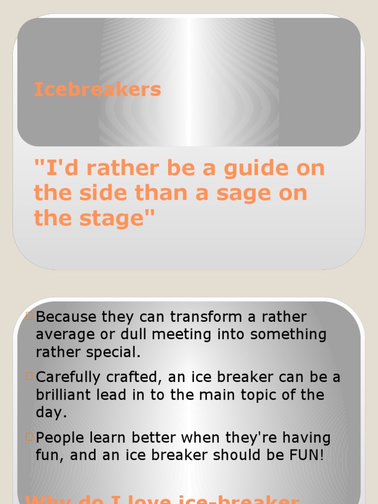 Icebreakers PDF