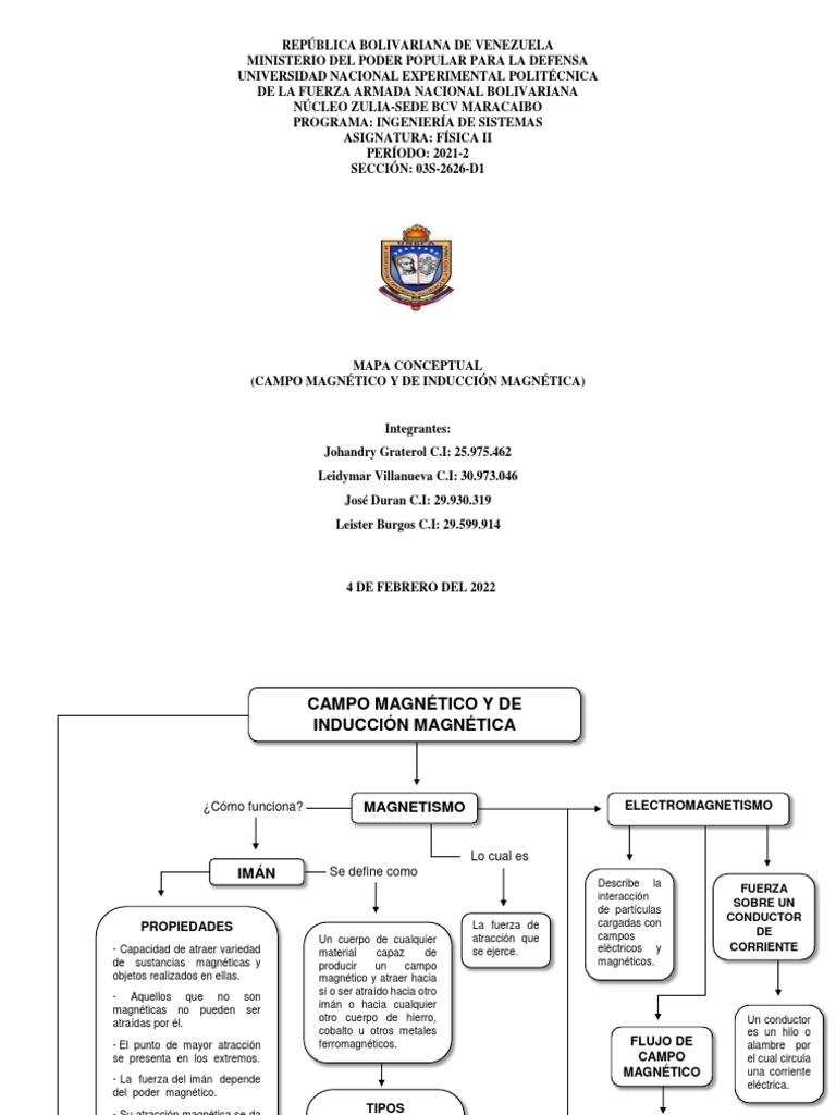 Mapa Conceptual del Campo Magnético | PDF | Campo magnético | Imán