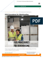 FIFO Procedures For Warehousing - Fulfillment and Distribution