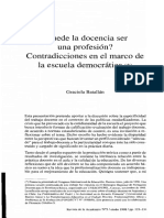 Batallán_Puede La Docencia Ser Una Profesión - Contradicciones en El Marco de La Escuela Democrática