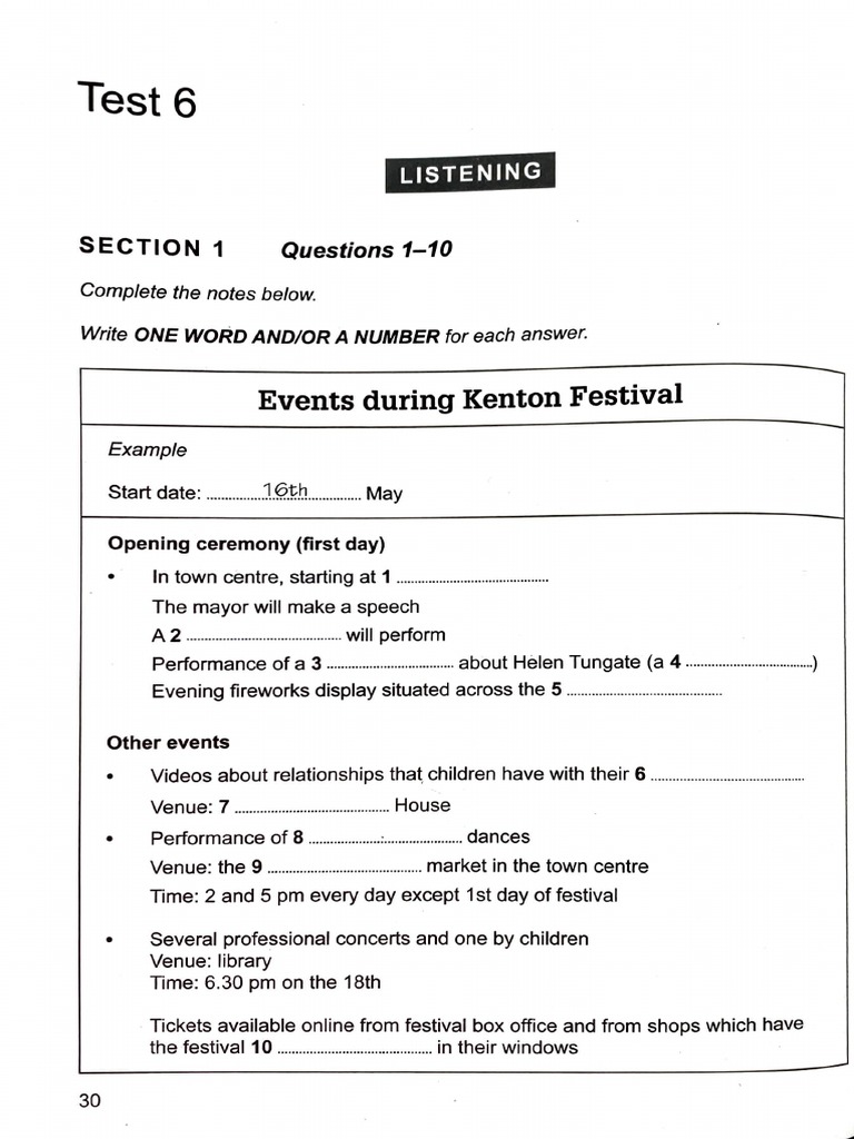 Test 6 Events During Kenton Festival PDF Performing Arts