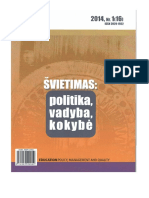 ŠVIETIMAS: POLITIKA, VADYBA, KOKYBĖ/EDUCATION POLICY, MANAGEMENT AND QUALITY, Vol. 6, No. 1, 2014
