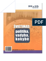 ŠVIETIMAS: POLITIKA, VADYBA, KOKYBĖ/EDUCATION POLICY, MANAGEMENT AND QUALITY, Vol. 5, No. 3, 2013