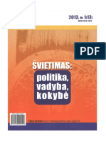ŠVIETIMAS: POLITIKA, VADYBA, KOKYBĖ/EDUCATION POLICY, MANAGEMENT AND QUALITY, Vol. 5, No. 1, 2013